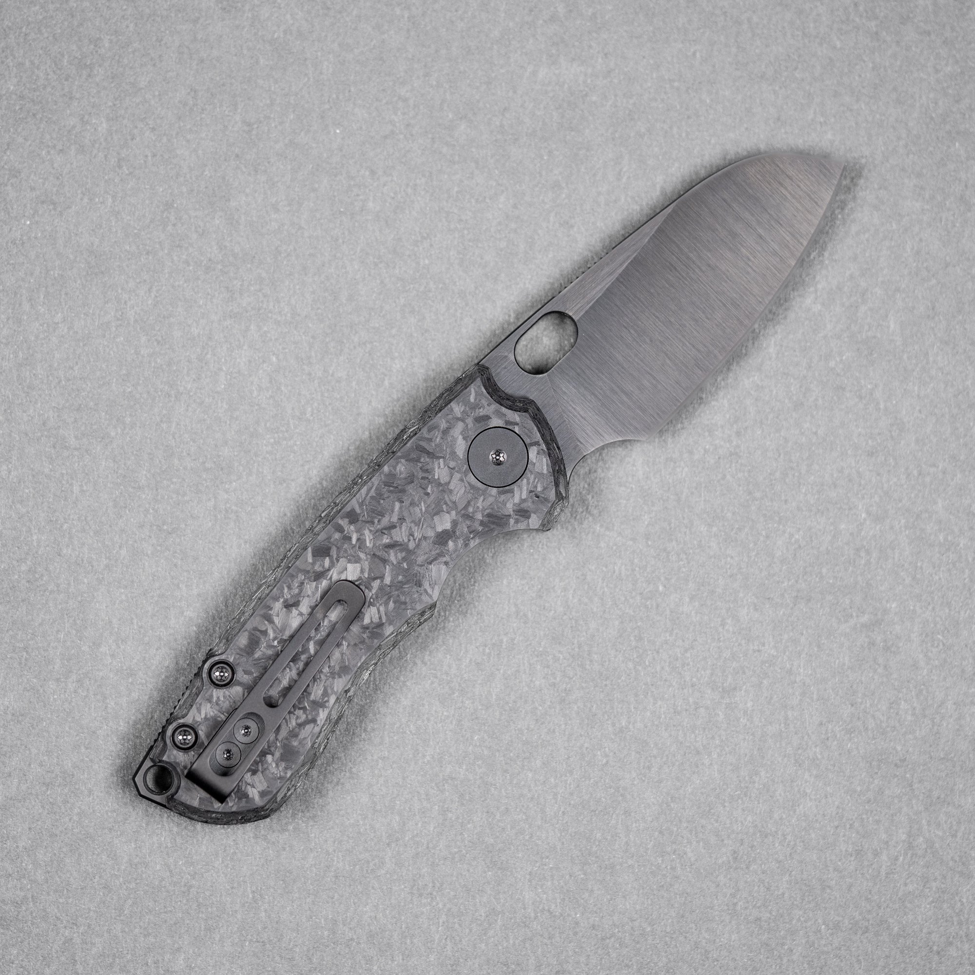 URBAN Jib - Belt Satin DLC Vanax & Marbled Carbon Fiber Linerlock