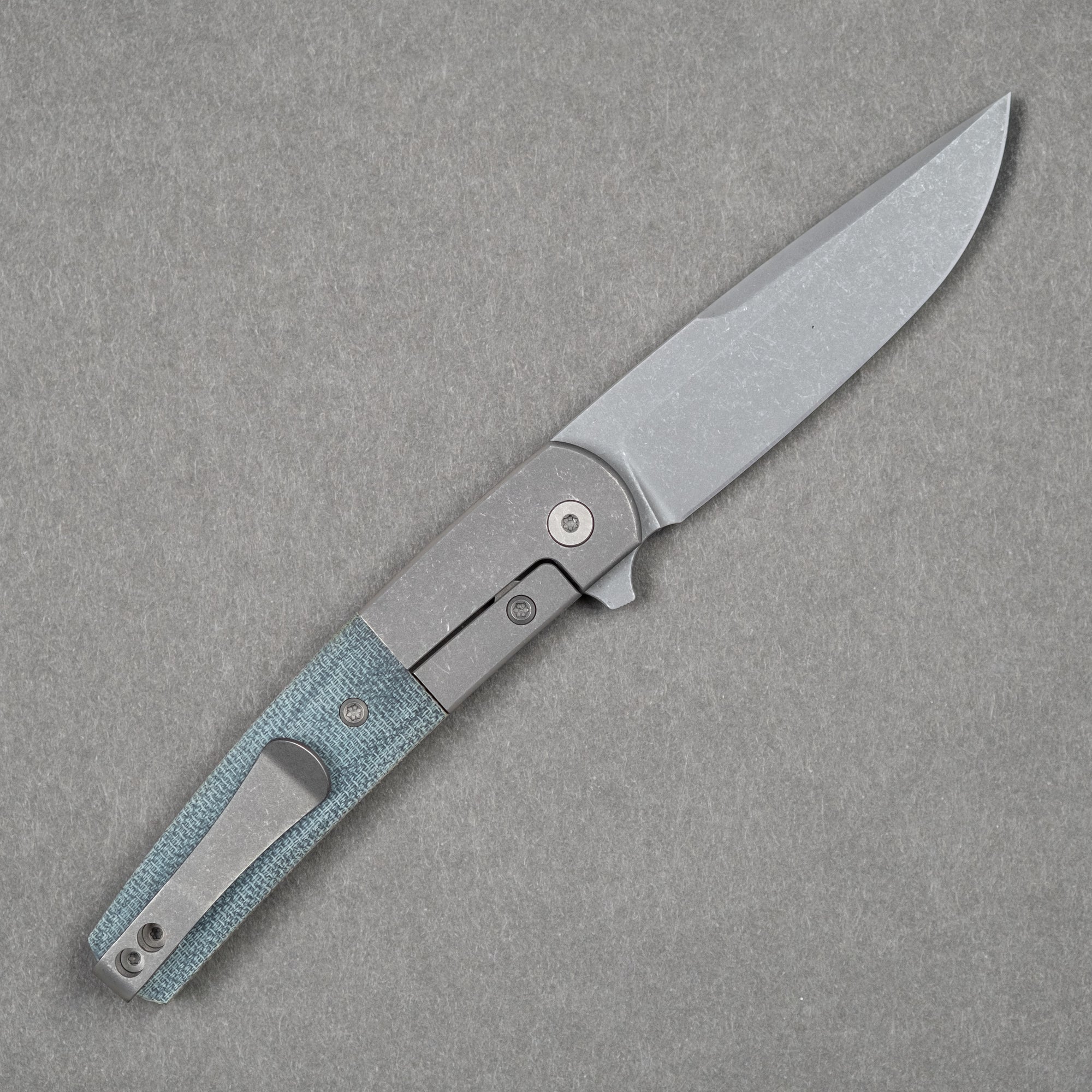 Pre-Order: Urban EDC Finback - Blue Denim Micarta w/ Darkwashed Magnacut