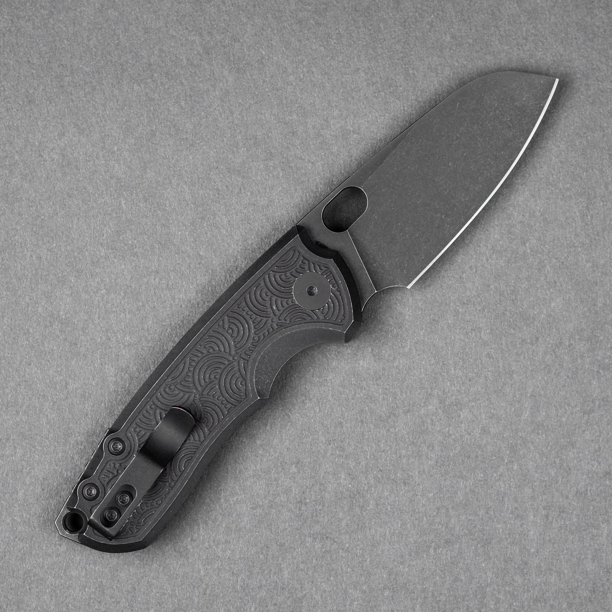 Urban EDC F5.5 - Blackwashed Chaos Seigaiha Titanium w/ Blackwashed Magnacut