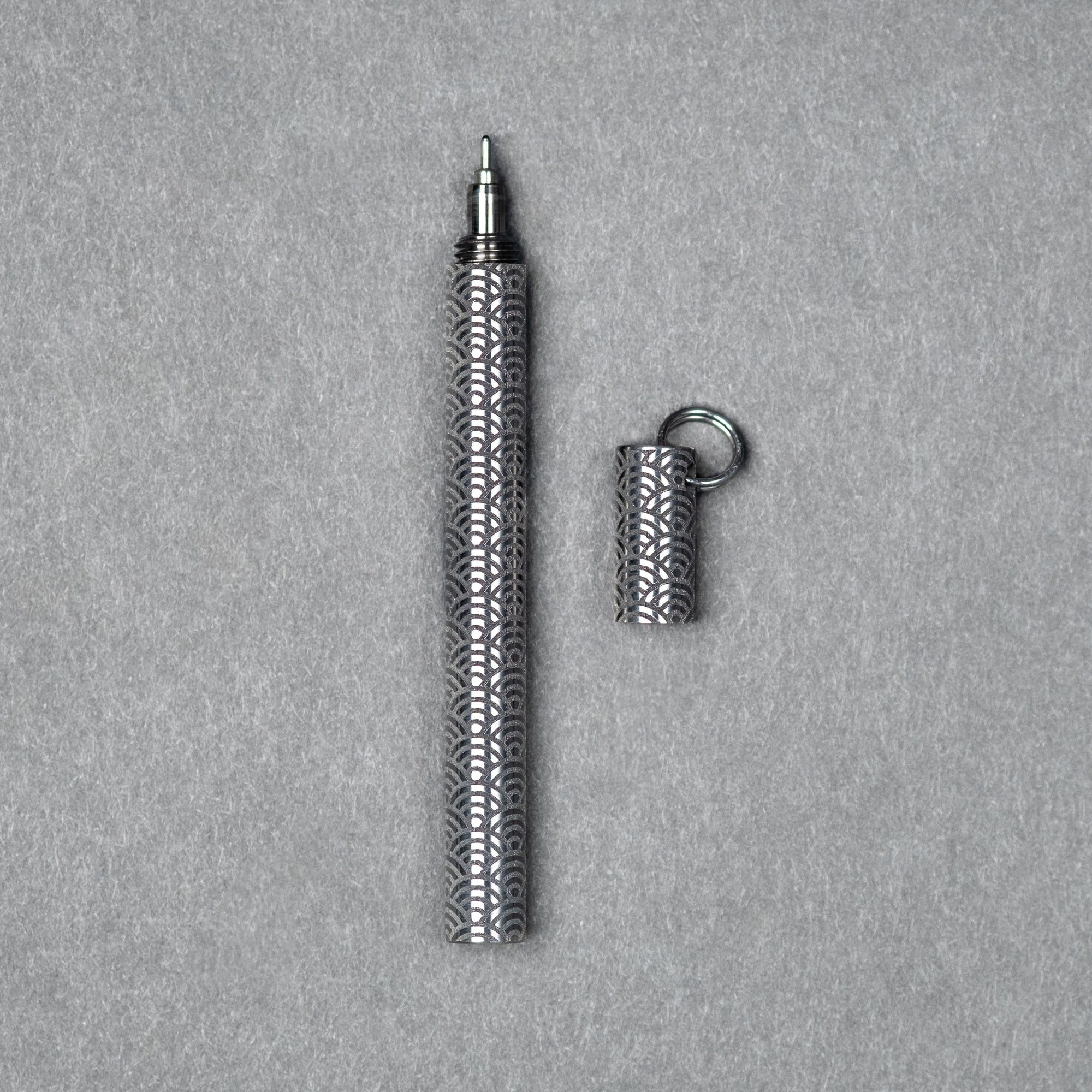 Blank Forces x Urban EDC CHROMA Titanium EDC Ink Keychain Pen - Seigaiha