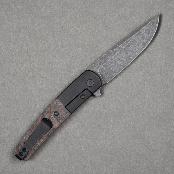 Pre-Order: Urban EDC Finback - Fat Carbon Dark Matter Copper w/ Acid Etched Magnacut