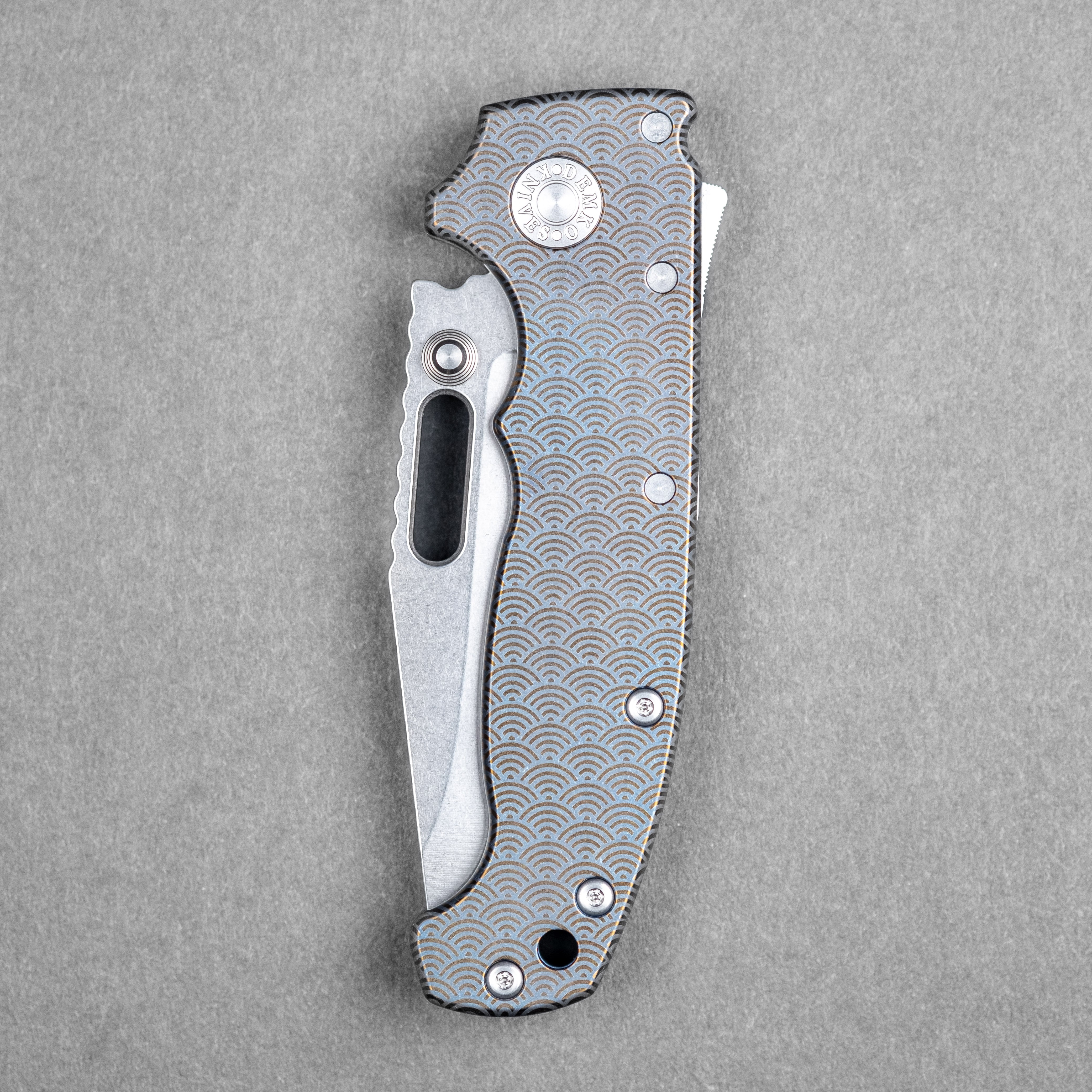 Demko x URBAN MG AD20 Slim - 20CV Clip Point w/ Blue Titanium