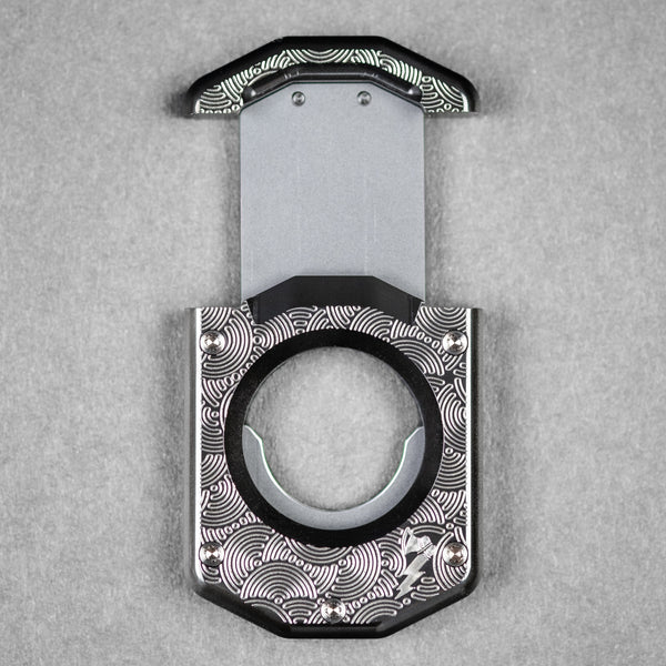 Griffworx x Urban EDC Scarab Cigar Cutter - Zirconium Chaos Seigaiha