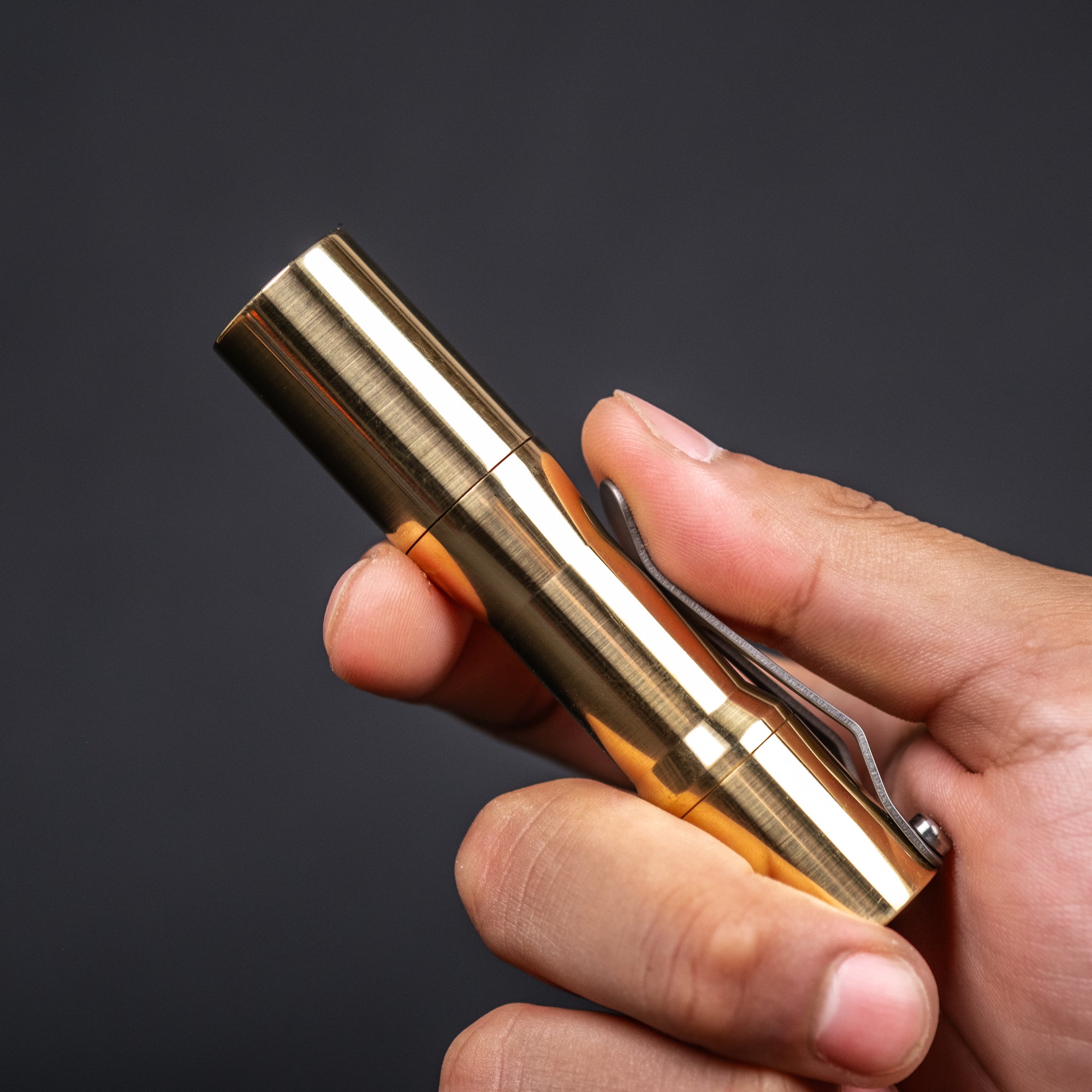 CWF Mini Arc Flashlight - Machined Brass (Custom)