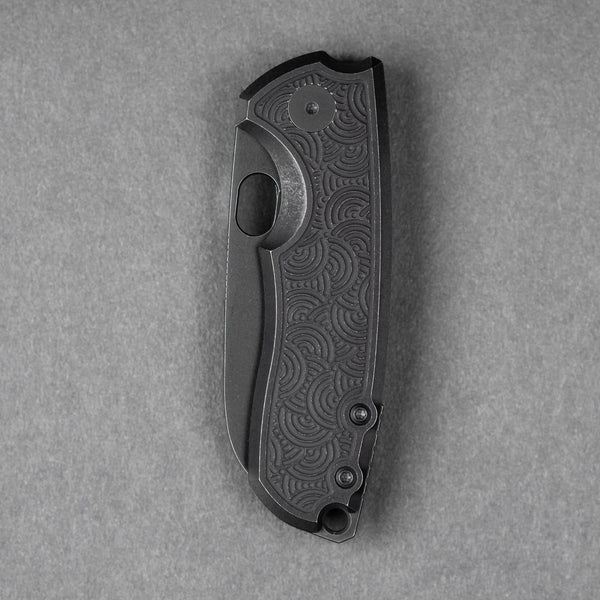 Urban EDC F5.5 - Blackwashed Chaos Seigaiha Titanium w/ Blackwashed Magnacut