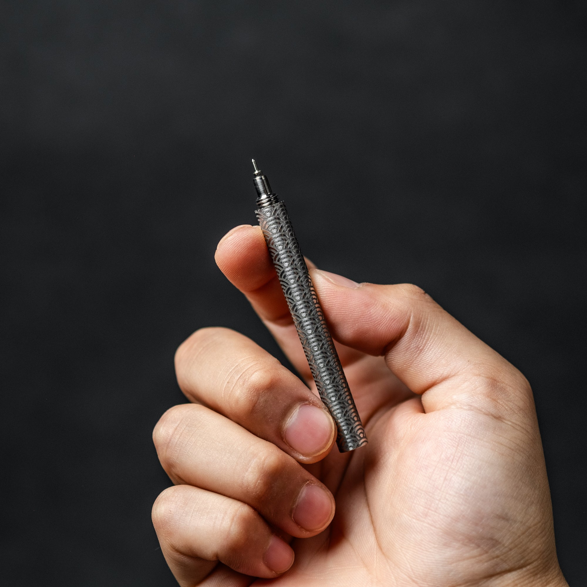 Blank Forces x Urban EDC CHROMA Titanium EDC Ink Keychain Pen - Seigaiha