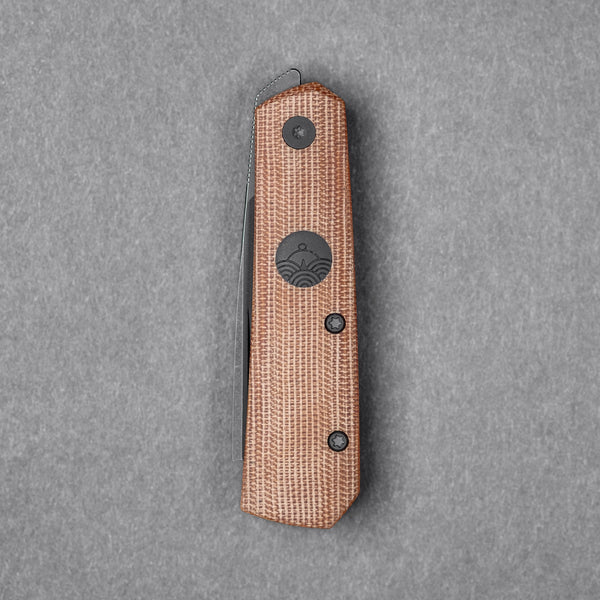 Urban EDC Straighthawk - Brown Canvas Micarta w/ Blackwashed Magnacut