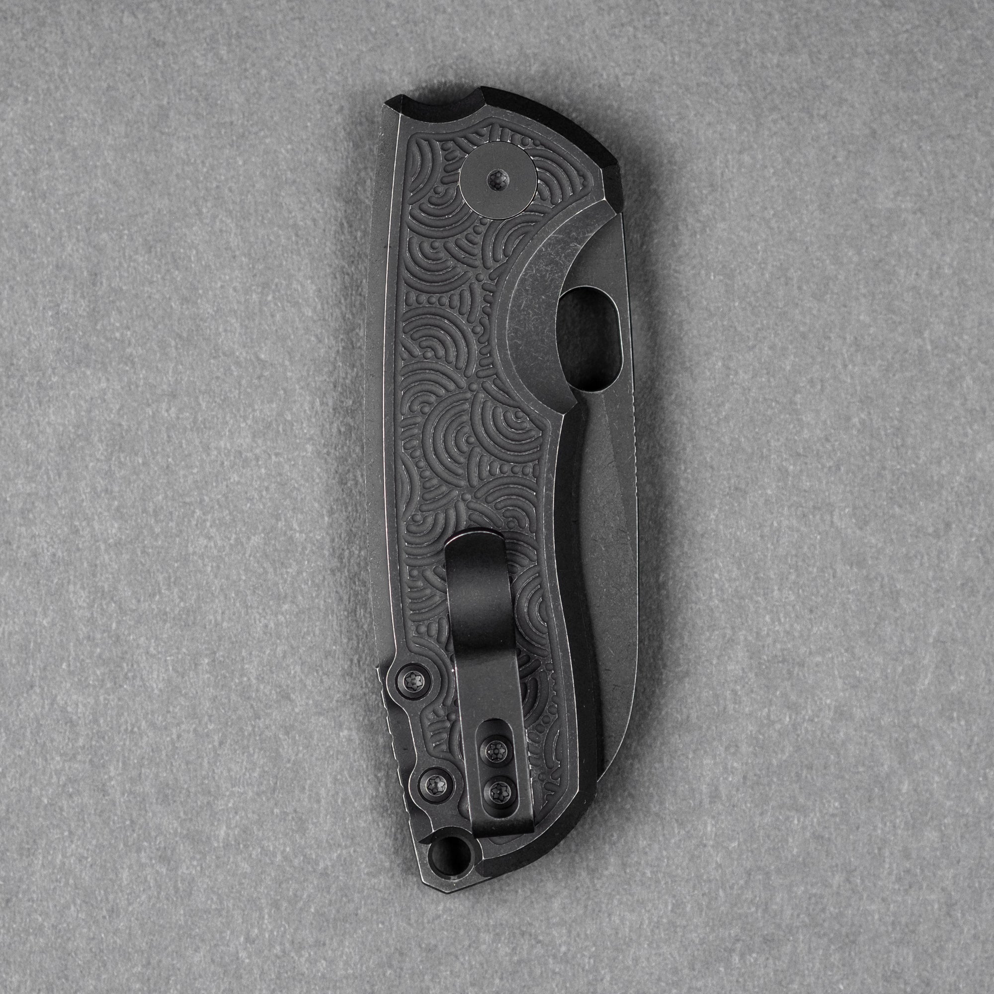 Urban EDC F5.5 - Blackwashed Chaos Seigaiha Titanium w/ Blackwashed Magnacut