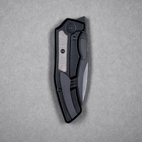 Drop Date (07/08): Griffin Co x URBAN Scout F3 Folder - Blackwashed Magnacut & Blackwashed Titanium w/ Grey Chaos Seigaiha™