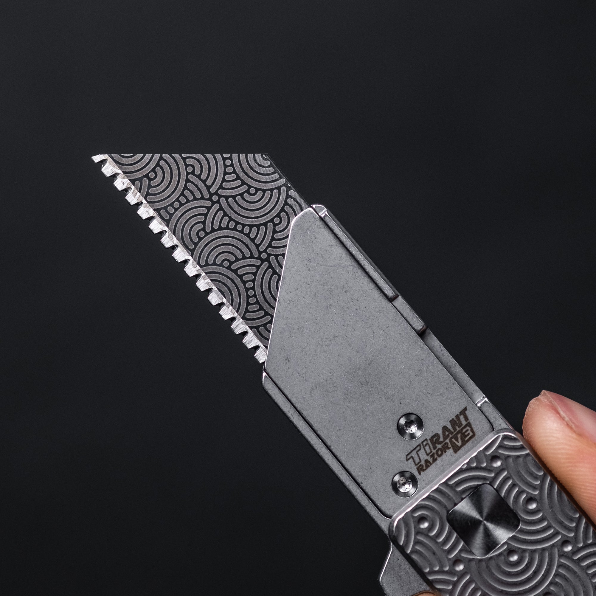 Exceed Designs x Urban EDC Black Chaos Seigaiha Utility Blades