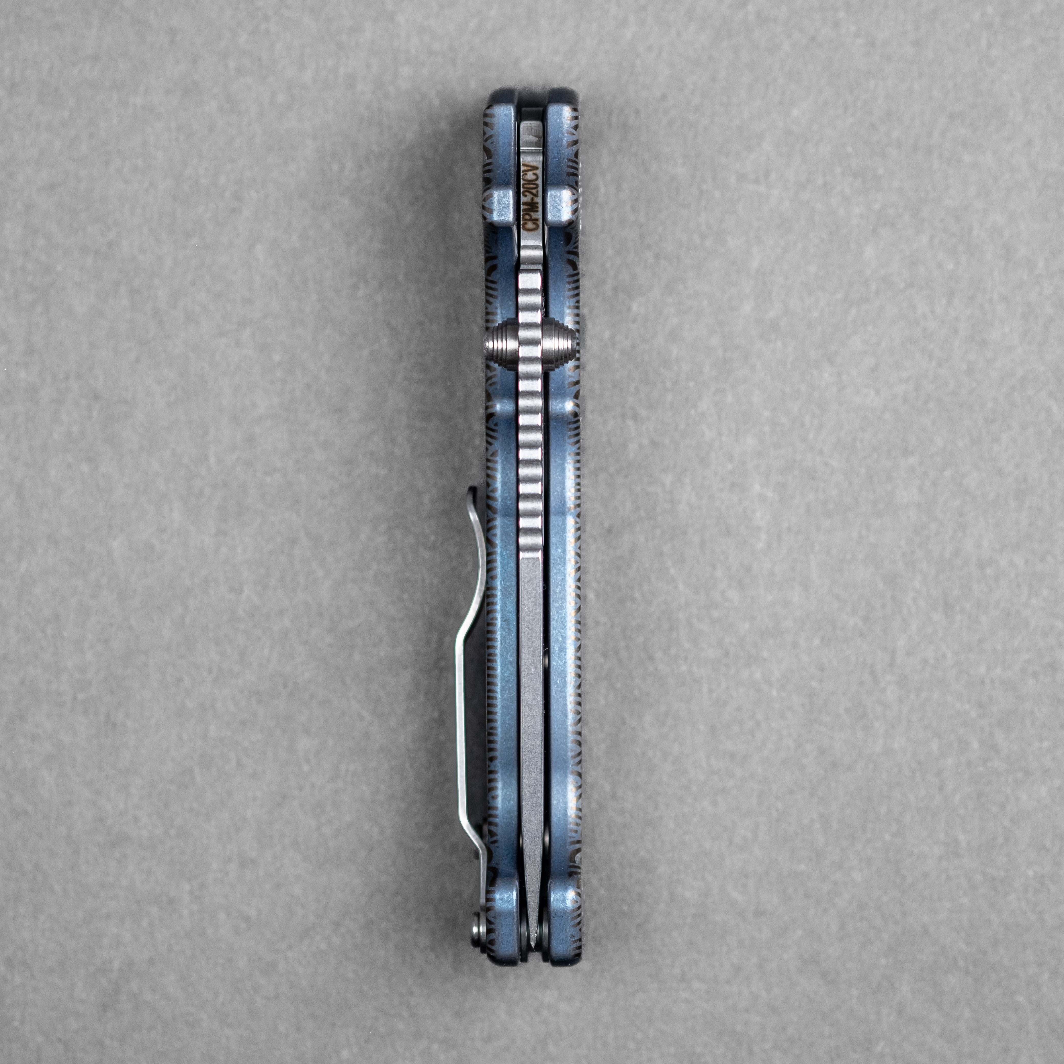 Demko x URBAN MG AD20 Slim - 20CV Clip Point w/ Blue Titanium