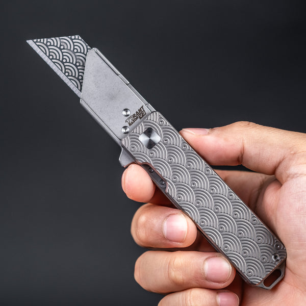 Exceed Designs x Urban EDC TiRant Razor V3 - Seigaiha (Limited)