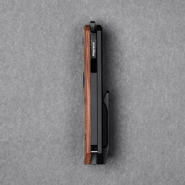 Urban EDC Straighthawk - Brown Canvas Micarta w/ Blackwashed Magnacut