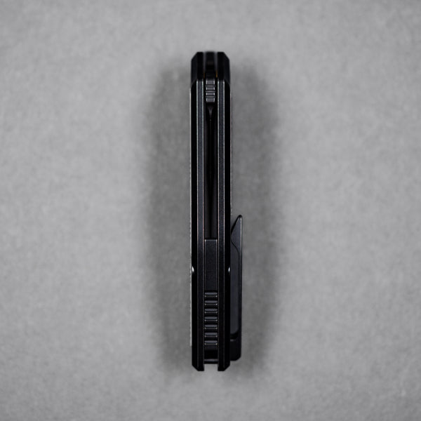 Drop Date (07/08): Griffin Co x URBAN Scout F3 Folder - Blackwashed Magnacut & Blackwashed Titanium w/ Grey Chaos Seigaiha™