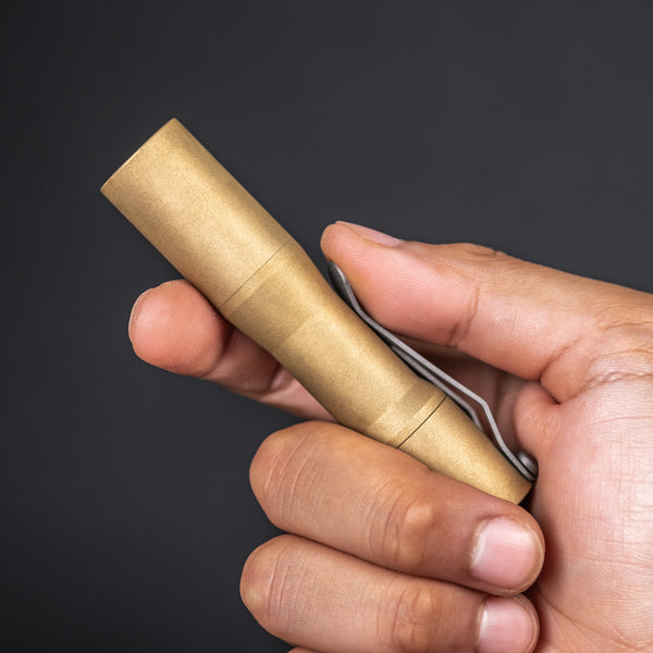 CWF Mini Arc Flashlight - Stonewashed Brass (Custom)