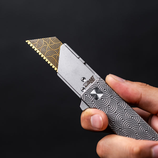 Exceed Designs x Urban EDC TiRant Razor V3 - Chaos Seigaiha