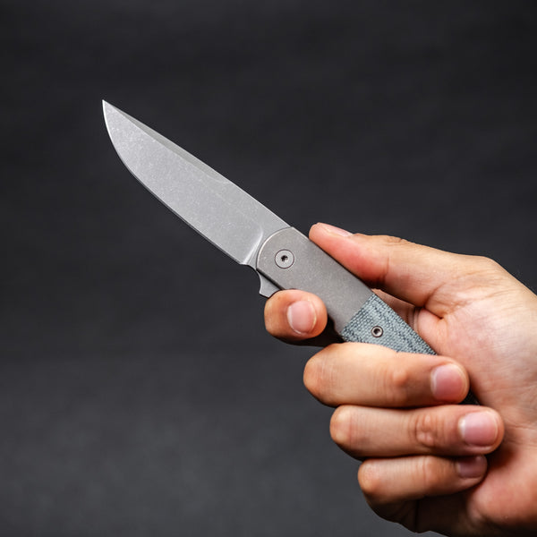 Pre-Order: Urban EDC Finback - Blue Denim Micarta w/ Darkwashed Magnacut