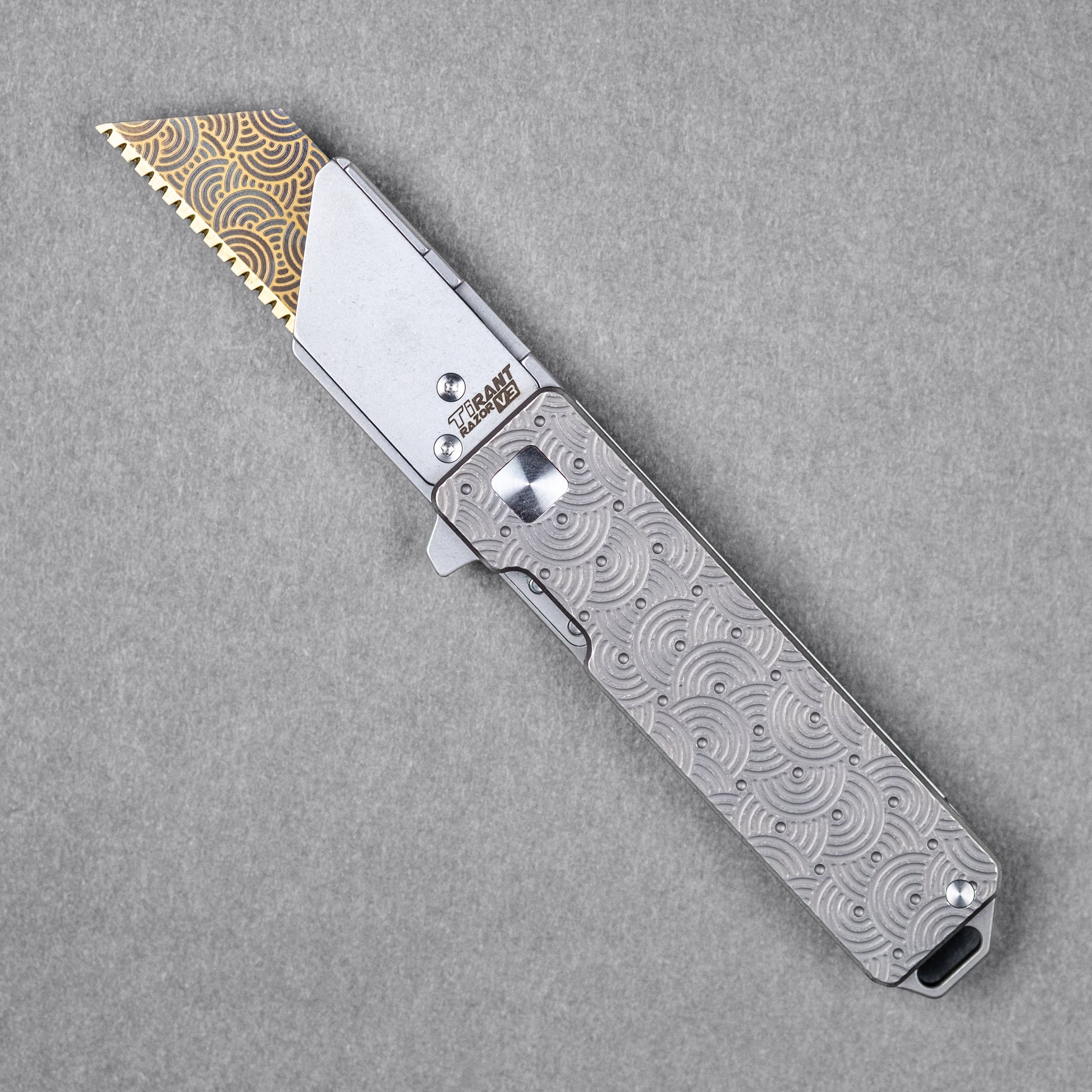 Exceed Designs x Urban EDC TiRant Razor V3 - Chaos Seigaiha