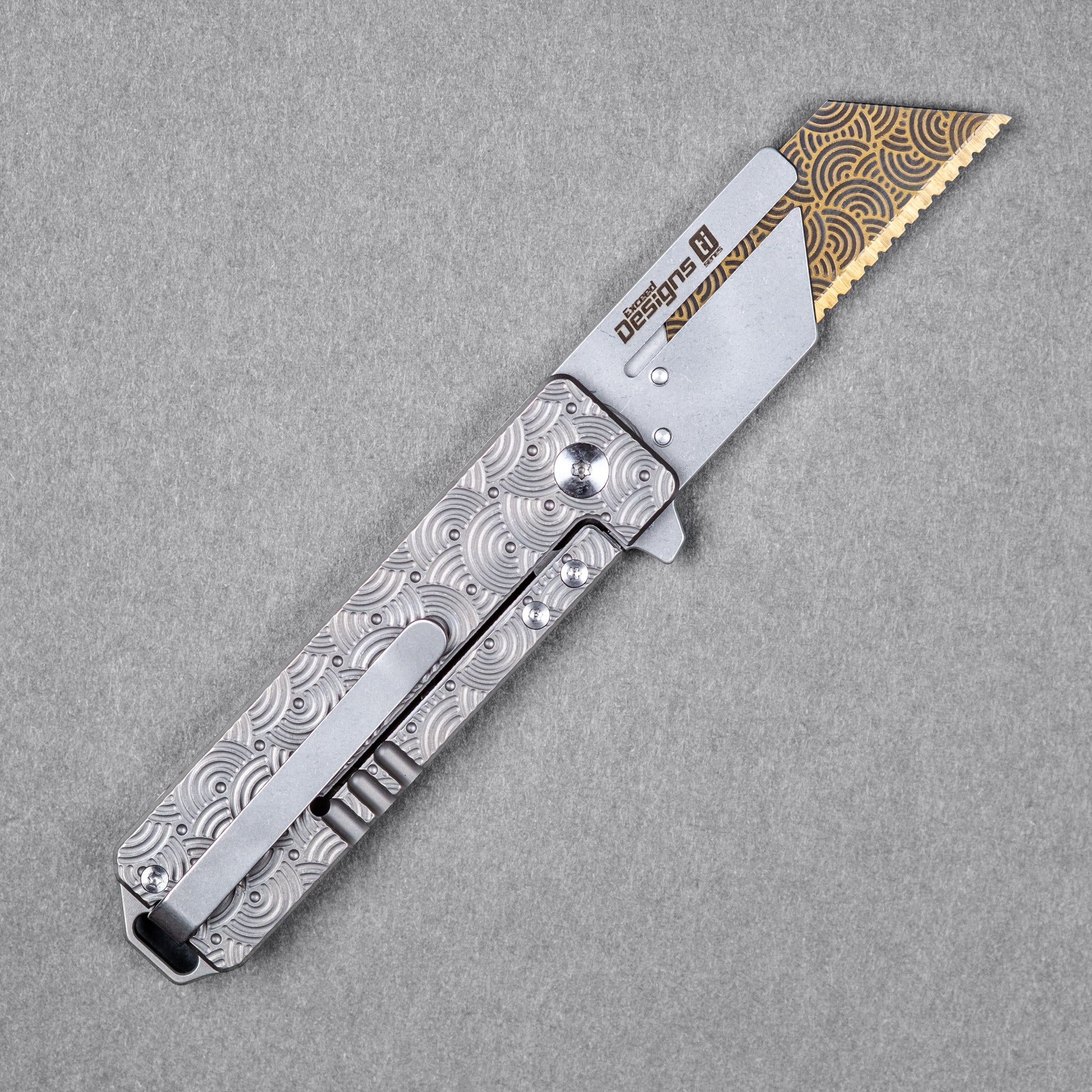 Exceed Designs x Urban EDC TiRant Razor V3 - Chaos Seigaiha