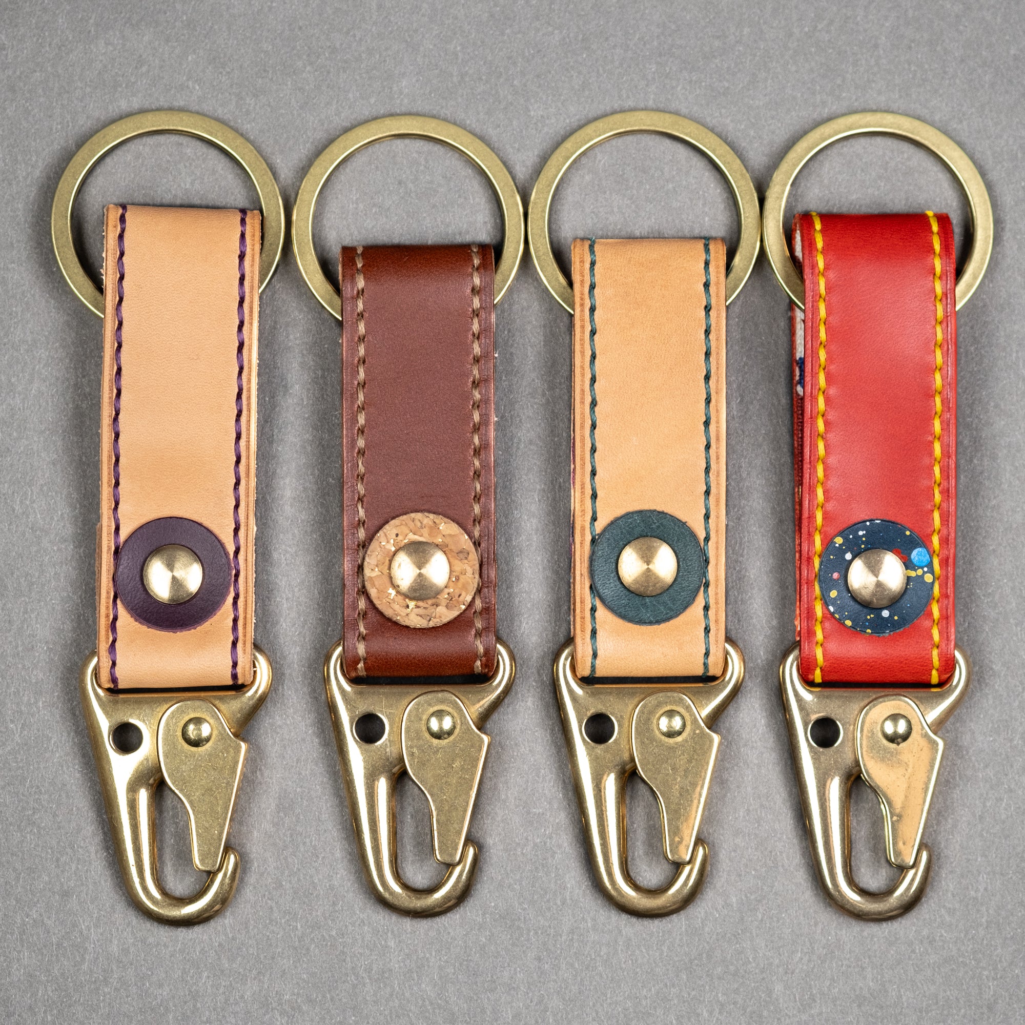 EL Mercantile Luxury Leather & Solid Brass Key Chain (Custom)