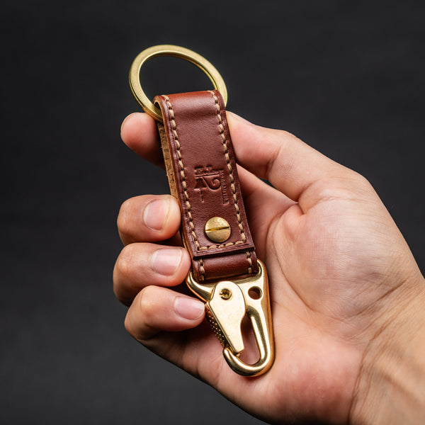 EL Mercantile Luxury Leather & Solid Brass Key Chain (Custom)