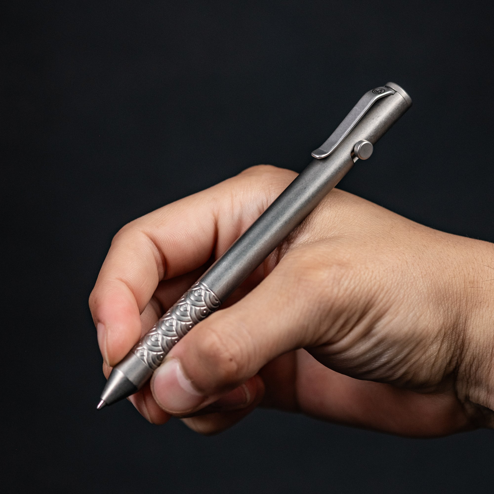 MIG x URBAN Bolt Action Pen - Seigaiha Titanium