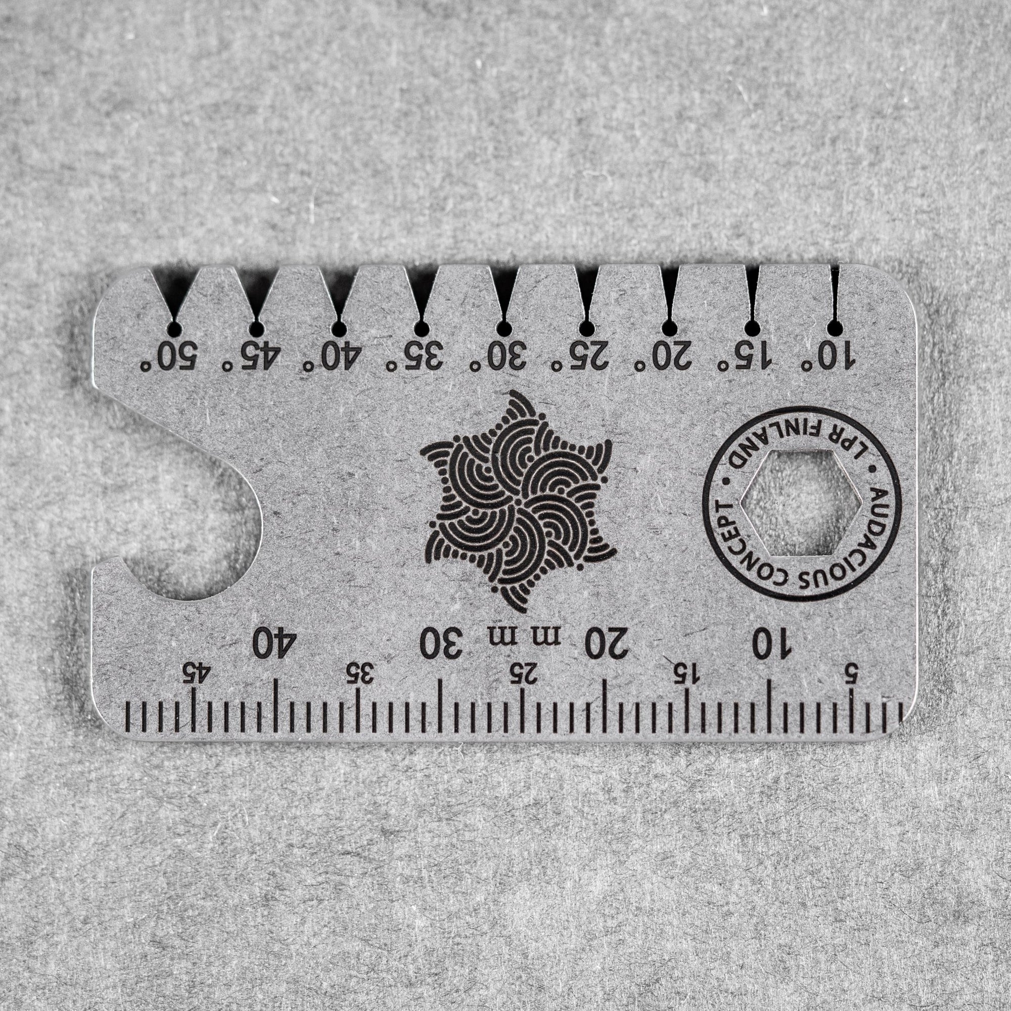 Audacious Concept Dog Tag Tool V3 w/ Ti Chaos Seigaiha™ Starfish - URBAN EDC®