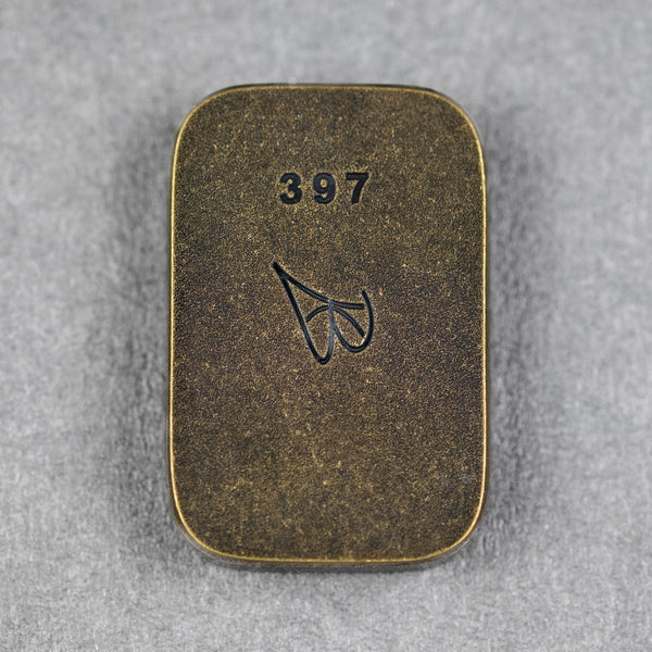 Ben Krein x URBAN Worry Stone - Aged Brass w/ Seigaiha - URBAN EDC®