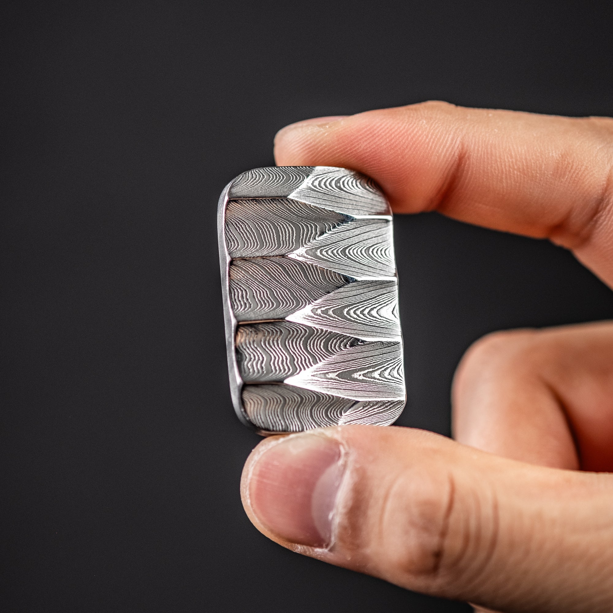 Ben Krein x URBAN Worry Stone - Damascus Sculpted - URBAN EDC®