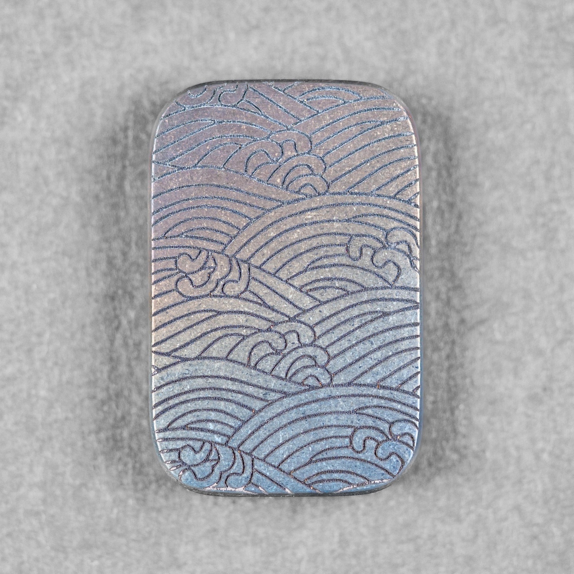 Ben Krein x URBAN Worry Stone - Oil Slick Zirconium Seigaiha - URBAN EDC®