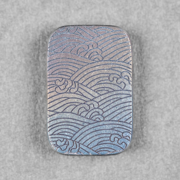 Ben Krein x URBAN Worry Stone - Oil Slick Zirconium Seigaiha - URBAN EDC®