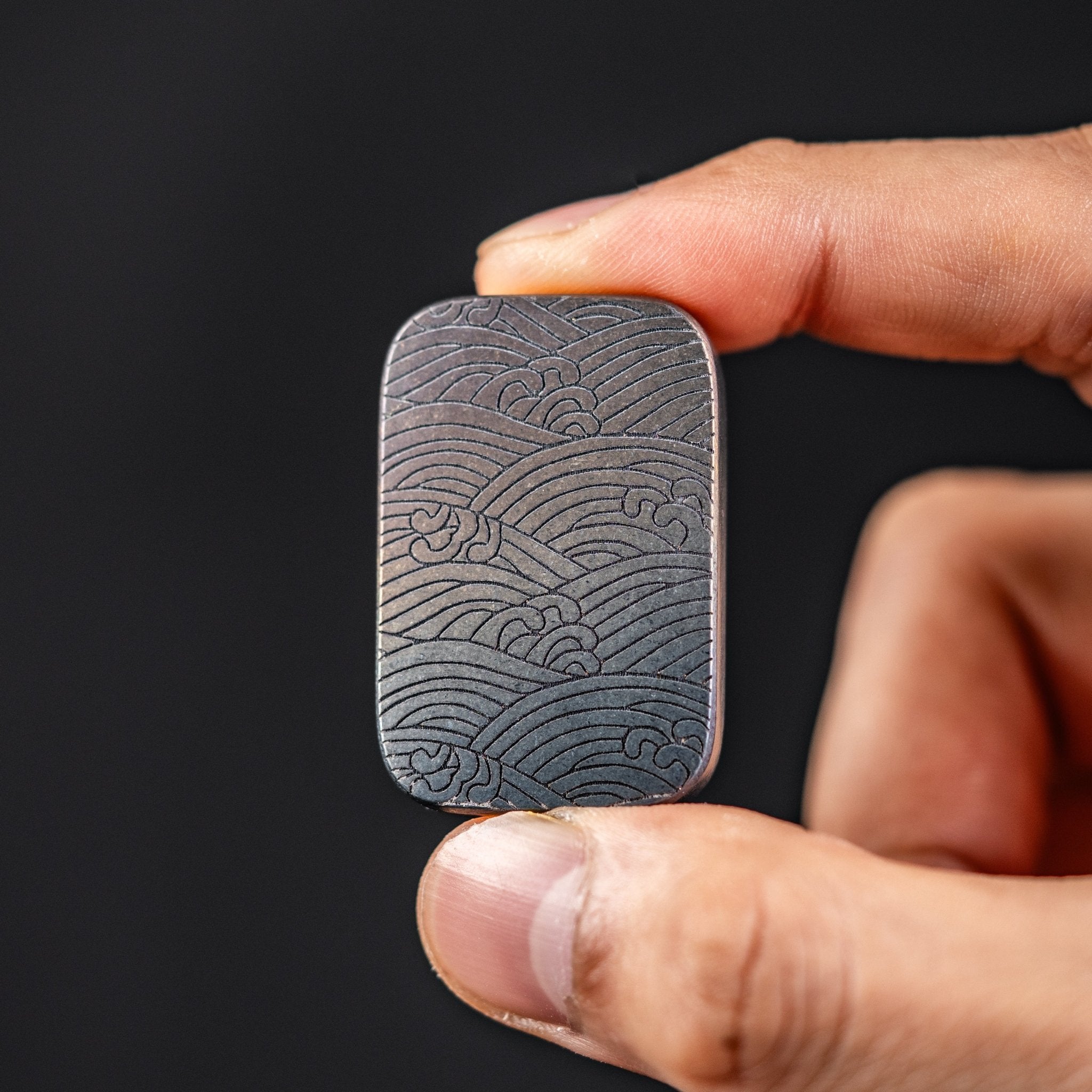 Ben Krein x URBAN Worry Stone - Oil Slick Zirconium Seigaiha