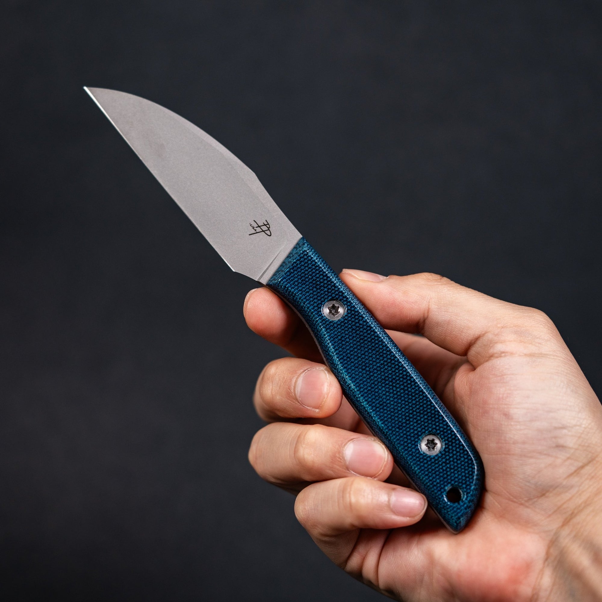 BP Customs x URBAN Flagship - Blue Canvas Micarta (Custom) - URBAN EDC®