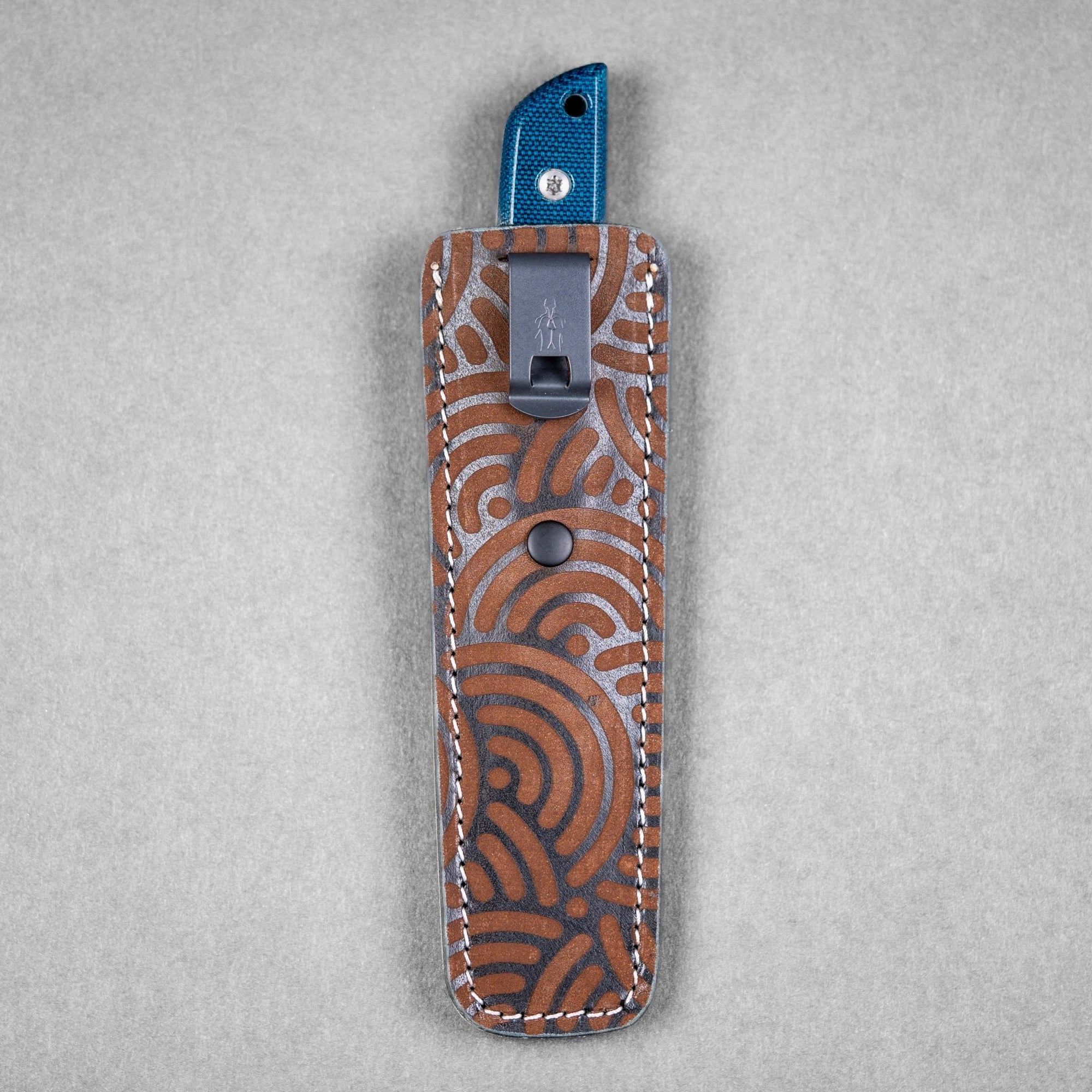 BP Customs x URBAN Flagship - Blue Canvas Micarta (Custom) - URBAN EDC®