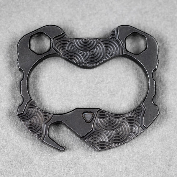 CAHP Tools x URBAN Panda V4 - Darkwashed Titanium w/ Chaos Seigaiha™ - URBAN EDC®