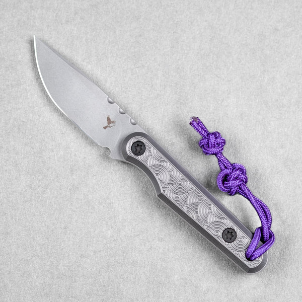 Carry Dev x URBAN One Fixie - S35VN w/ Glass Blasted & Stonewashed Titanium Chaos Seigaiha™ (Custom) - URBAN EDC®