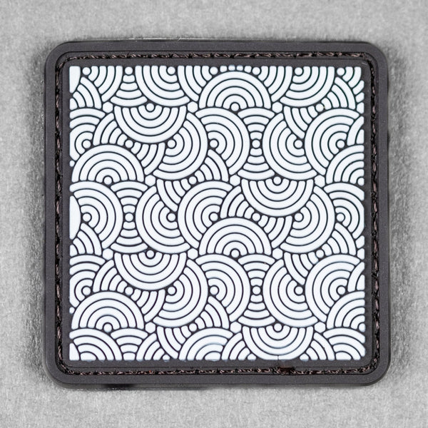 Chaos Seigaiha™ Black & White RE Patch - 2x2 - URBAN EDC®