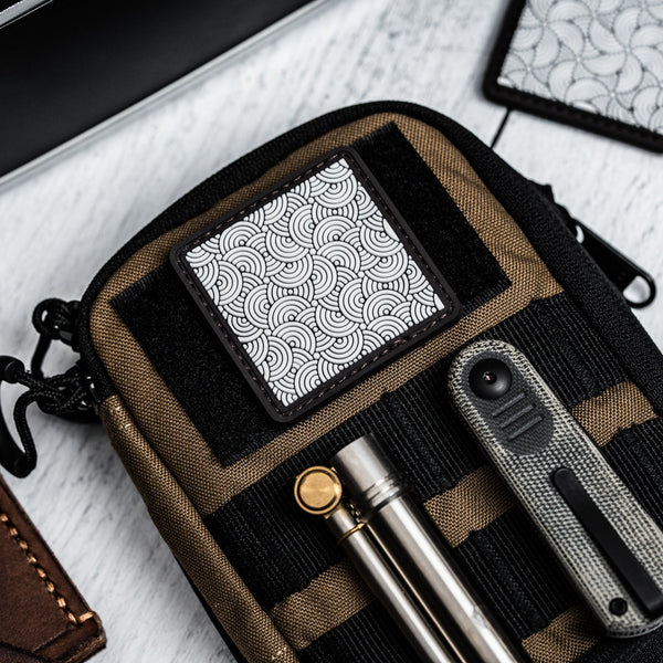 Chaos Seigaiha RE Patch - Black on White - 2x2 - URBAN EDC®