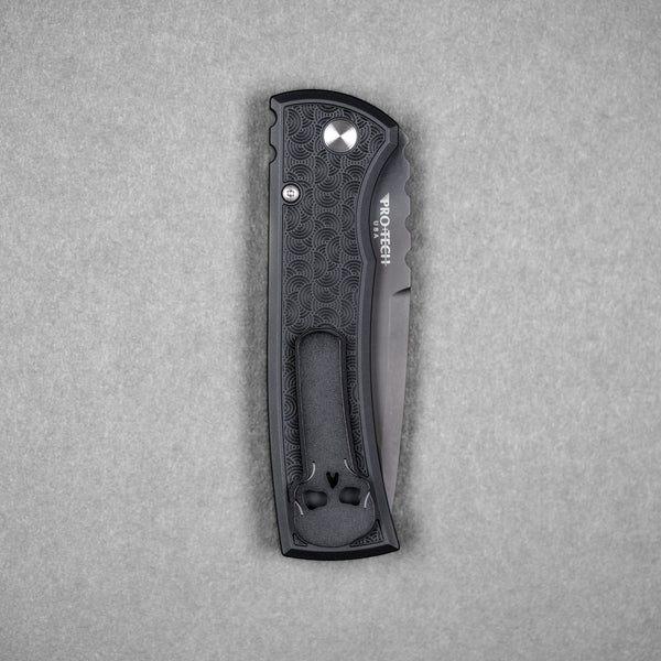 Chaves x Pro - Tech x URBAN Redencion 229 - Black DLC S35VN & Black Aluminum w/ Chaos Seigaiha™ - URBAN EDC®