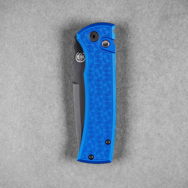 Chaves x Pro - Tech x URBAN Redencion 229 - Black DLC S35VN & Blue Aluminum w/ Chaos Seigaiha™ - URBAN EDC®