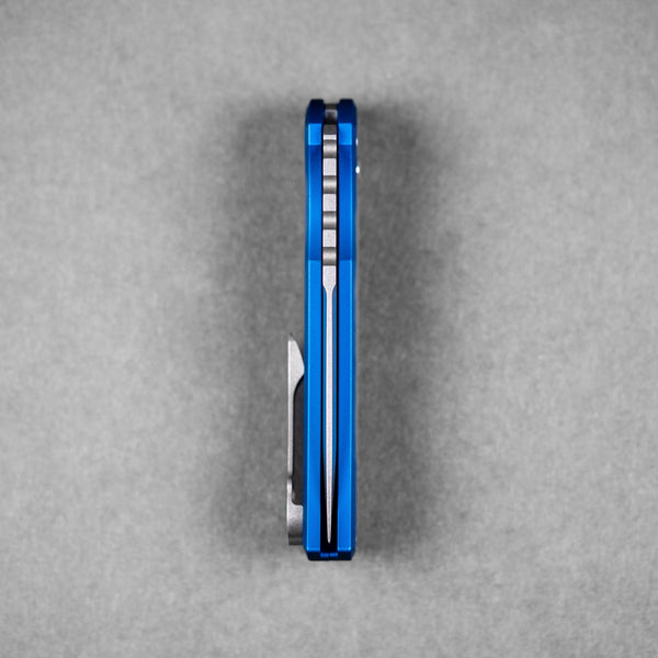 Chaves x Pro - Tech x URBAN Redencion 229 - Stonewashed S35VN & Blue Aluminum w/ Chaos Seigaiha™ - URBAN EDC®