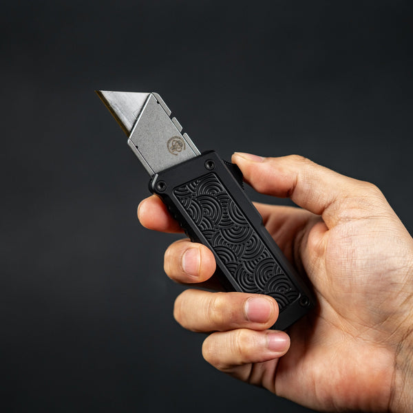 Chaves x URBAN CHUB OTF w/ Aluminum Chaos Seigaiha™ - Black - URBAN EDC®