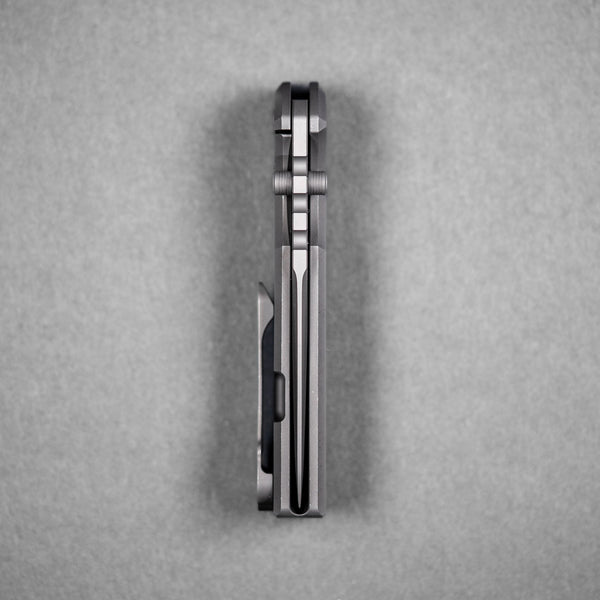 Chaves x URBAN NTAK Integral - Dark Stonewash M390 w/ Dark Stonewash Titanium Chaos Seigaiha™ - URBAN EDC®