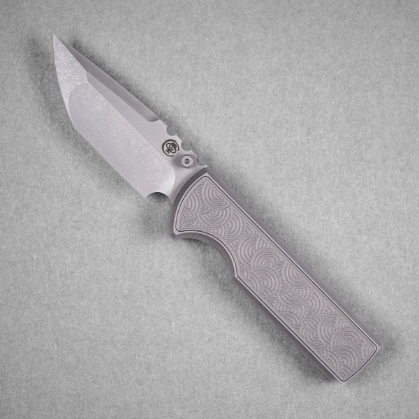 Chaves x URBAN NTAK Integral - Dark Stonewash M390 w/ Dark Stonewash Titanium Chaos Seigaiha™ - URBAN EDC®