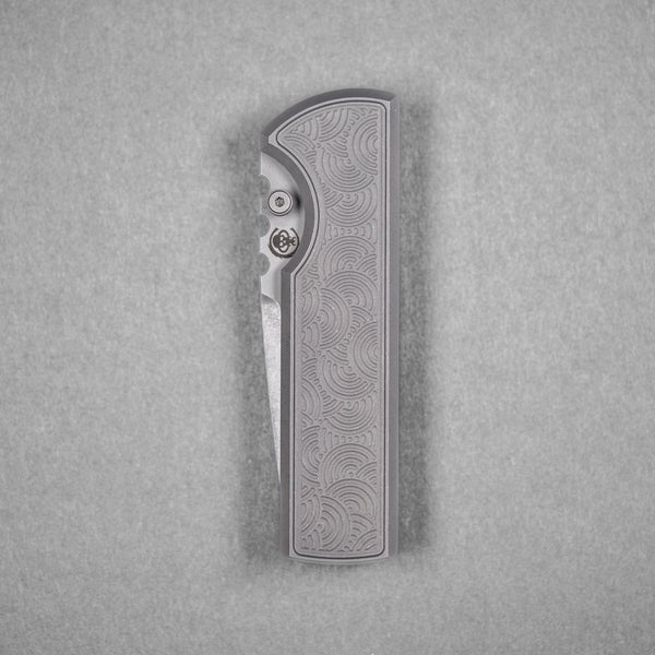 Chaves x URBAN NTAK Integral - Dark Stonewash M390 w/ Dark Stonewash Titanium Chaos Seigaiha™ - URBAN EDC®