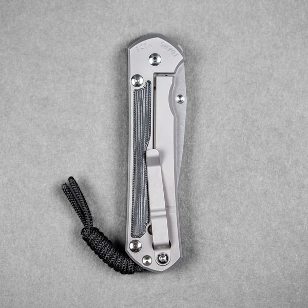Chris Reeve Large Sebenza 31 Drop Point - Magnacut & Glass Blasted Titanium w/ Black Canvas Micarta Inlay - URBAN EDC®