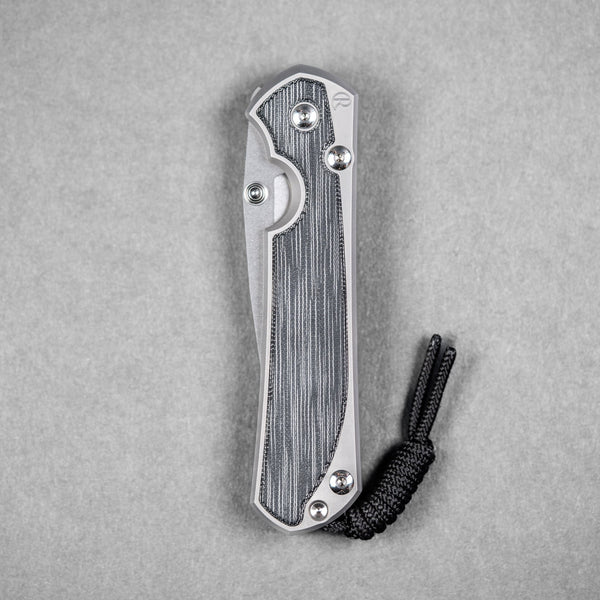 Chris Reeve Large Sebenza 31 Drop Point - Magnacut & Glass Blasted Titanium w/ Black Canvas Micarta Inlay - URBAN EDC®