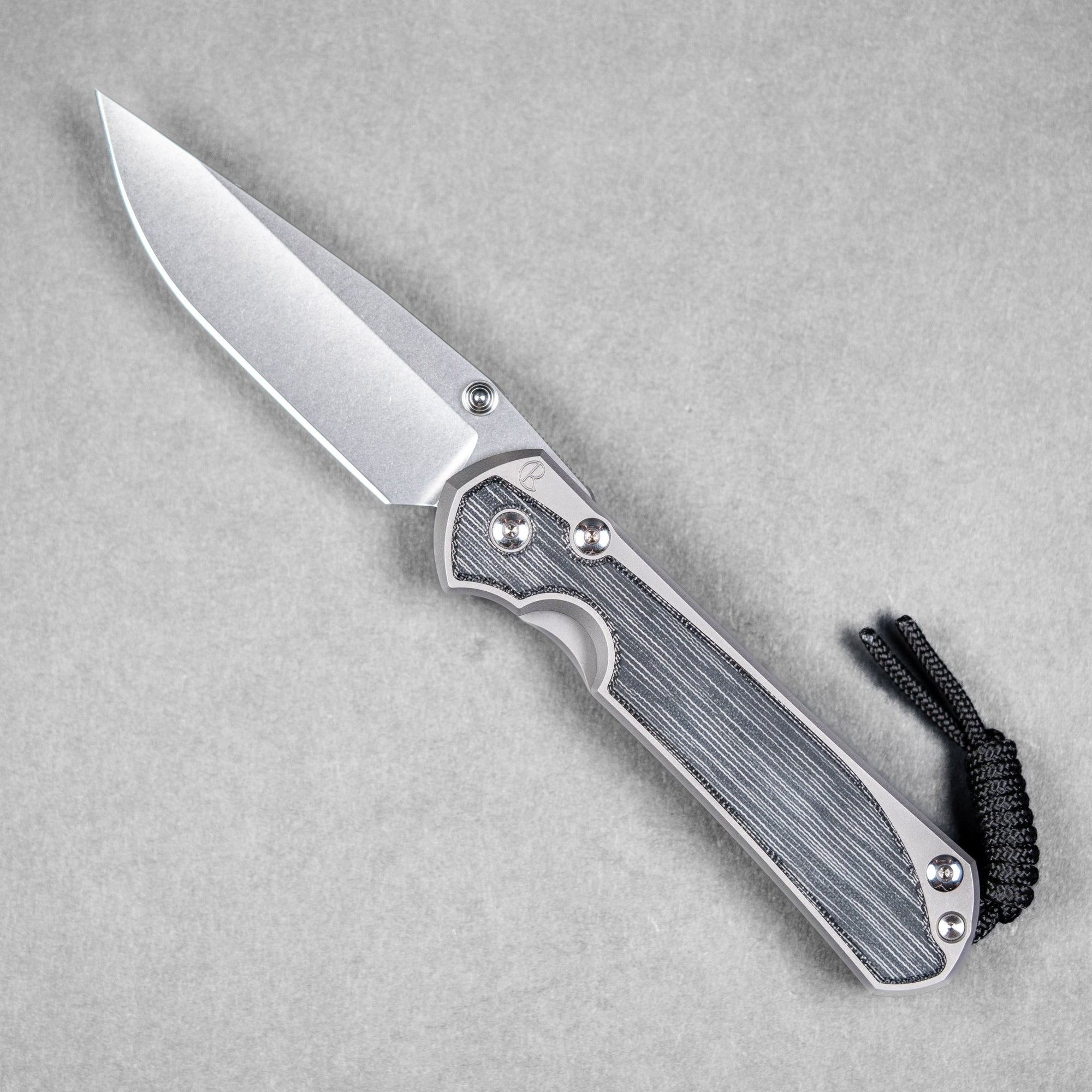 Chris Reeve Large Sebenza 31 Drop Point - Magnacut & Glass Blasted Titanium w/ Black Canvas Micarta Inlay - URBAN EDC®
