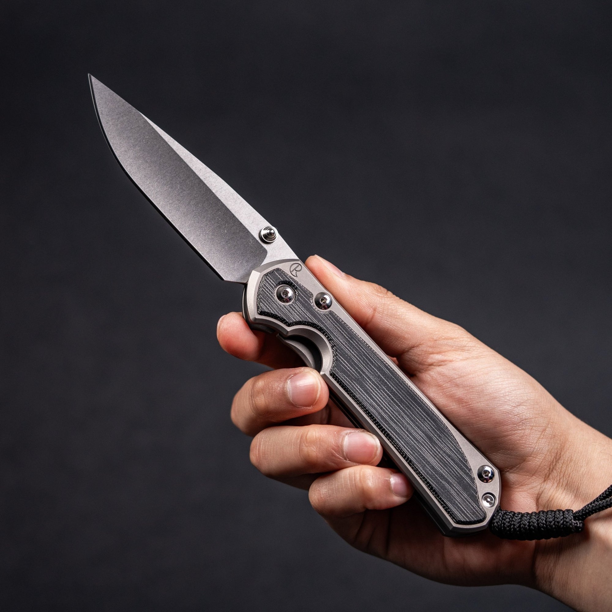 Chris Reeve Large Sebenza 31 Drop Point - Magnacut & Glass Blasted Titanium w/ Black Canvas Micarta Inlay - URBAN EDC®