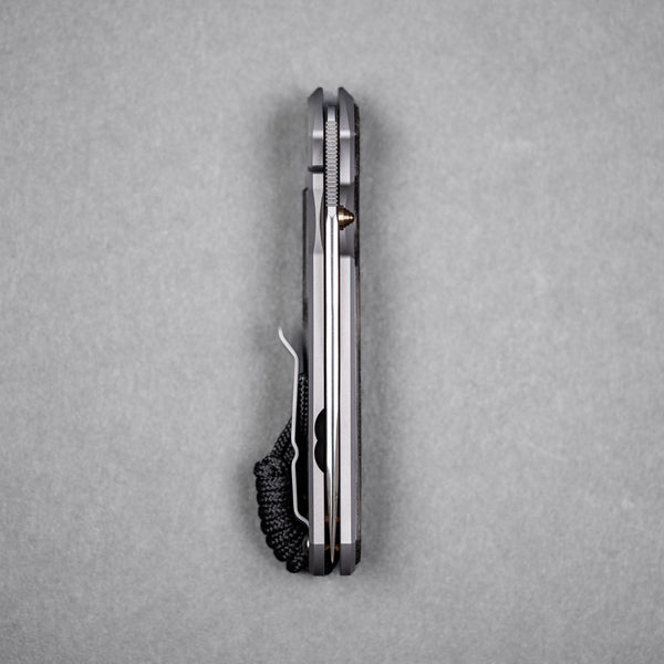 Chris Reeve Large Sebenza 31 - Drop Point Magnacut & Glass Blasted Titanium w/ Bog Oak Inlay - URBAN EDC®